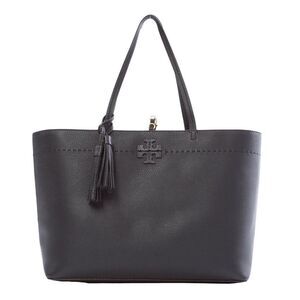 TORY BURCH Navy Blue McGraw Laptop Work Tote Emerson Fleming Marion Shoulder Bag